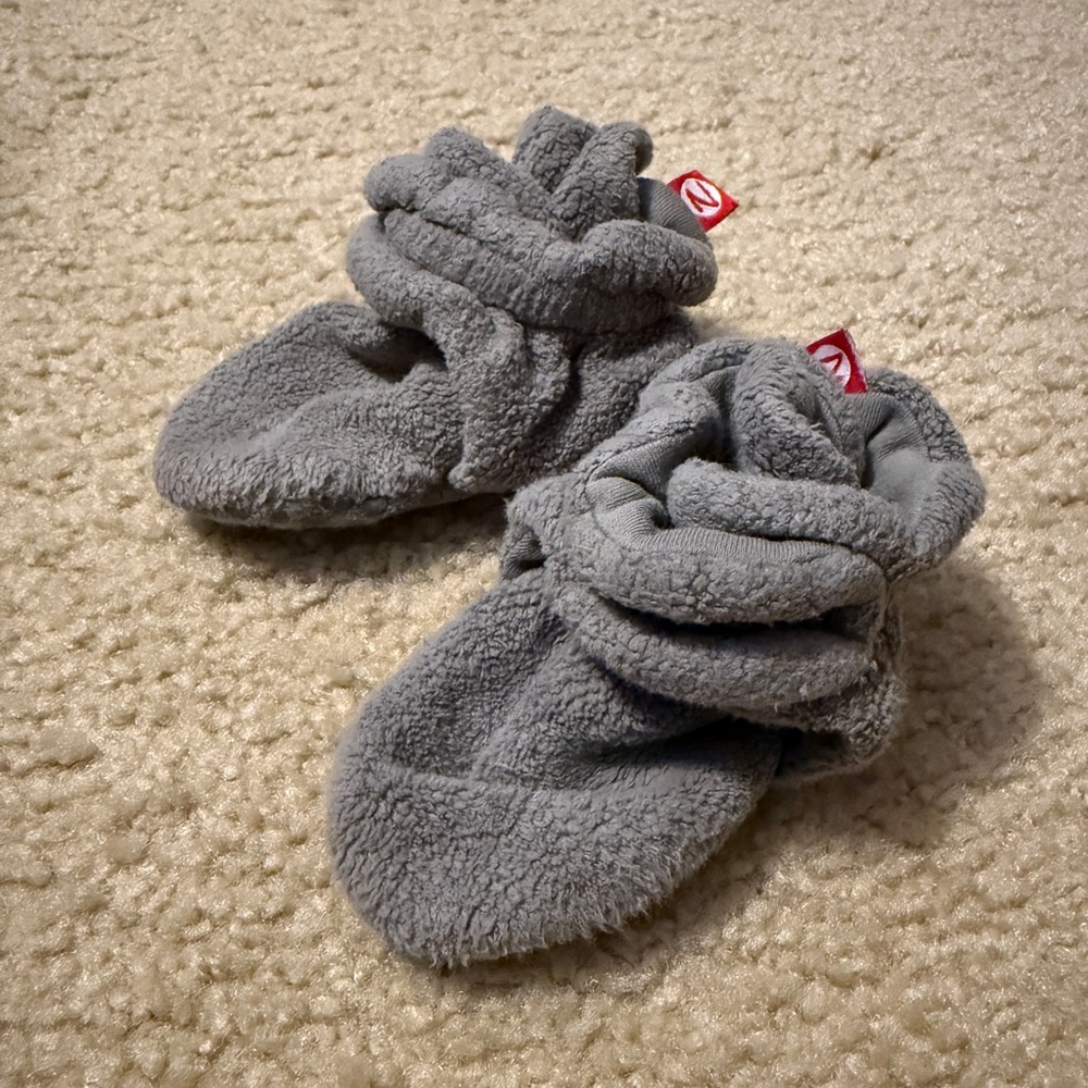 Zutano Cozy Fleece Baby Booties with Grippers